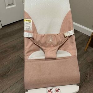 Baby Bouncer - Pink and White